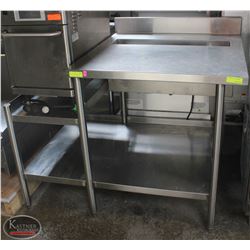 STAINLESS STEEL CUSTOM PREP TABLE W/ UNDERSHELF &