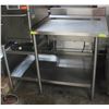 Image 1 : STAINLESS STEEL CUSTOM PREP TABLE W/ UNDERSHELF &