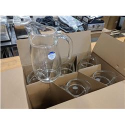 77.5OZ/2.3L TIVOLI GLASS PITCHERS - LOT OF 6 (1 CA