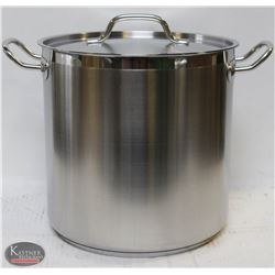 20QT STAINLESS STOCK POT WITH LID