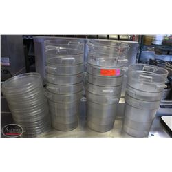 LOT OF 16 ASSORTED SIZE CAMBRO DRY INGREDIENT