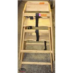 LOT OF 2 WOODEN HIGH-CHAIRS