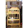 Image 1 : COMMERCIAL WOODEN HIGHCHAIR W/ PLASTIC BOOSTER