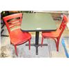 Image 1 : SQUARE RESTAURANT TABLE SOLD W/ 2 WOODEN CHAIRS