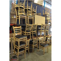 LARGE LOT OF WOOD VENEER TABLES & CHAIRS