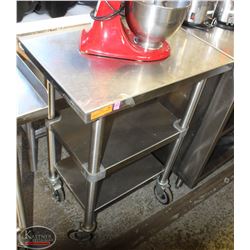 WASSERSTROM S/S PREP CART ON CASTORS W/