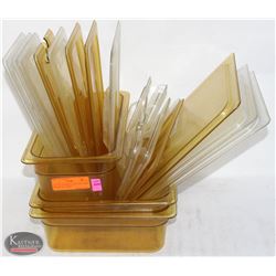 LOT OF 3 ASSORTED SIZE POLYCARB INSERTS W/ LARGE