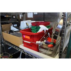 SHELF CONTENTS INCL: INSERTS, KITCHEN UTENSILS,