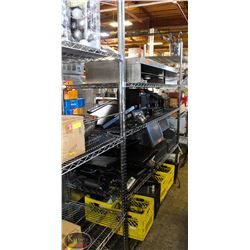6FT, 4-TIER COMMERCIAL CHROME-WIRE STORAGE RACK