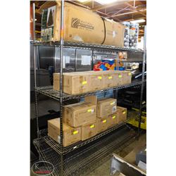 6FT, 4-TIER COMMERCIAL CHROME-WIRE STORAGE RACK