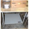 Image 1 : S/S WORKTABLE W/ MOUNTED HAND SINK & UNDERSHELF