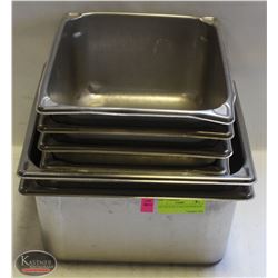 LOT OIF 2/3 & 1/3 SIZE S/S INSERTS-6"