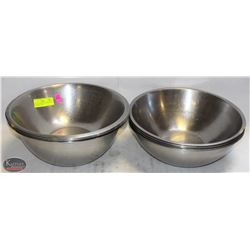 LOT OF 10 ASSORTED COMMERCIAL S/S MIXING BOWLS