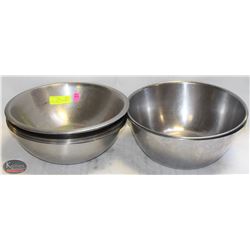 LOT OF 10 ASSORTED COMMERCIAL S/S MIXING BOWLS