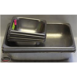 GROUP OF THREE 1/2 SIZE S/S INSERTS(2") & FOUR