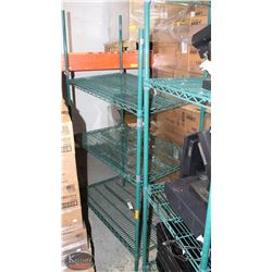 3-TIER COMMERCIAL GREEN-WIRE RACK + EXTRA SHELF
