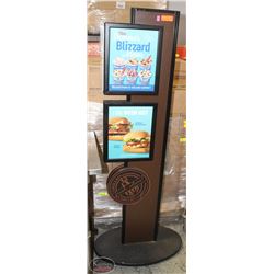 WOOD & ALUMINUM COMMERCIAL ADVERTISEMENT DISPLAY