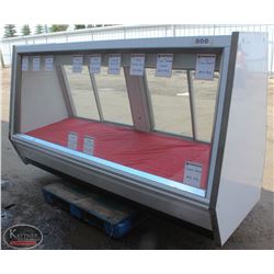8' UNC ANGLED GLASS COMMERCIAL DELI/MEAT DISPLAY