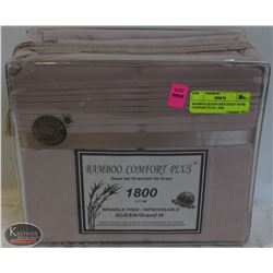 BAMBOO QUEEN SIZE DUSTY ROSE  COMFORT PLUS  1800