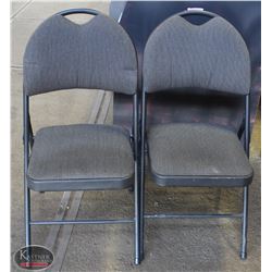 LOT OF 2 FOLDING CHAIRS. AS IS