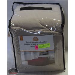 ANTI PILL MICROFLEECE TAUPE KING SIZE SHEET