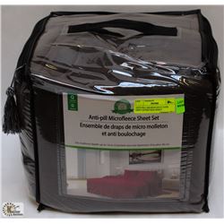 ANTI PILL MICROFLEECE DARK GREY QUEEN SIZE SHEET