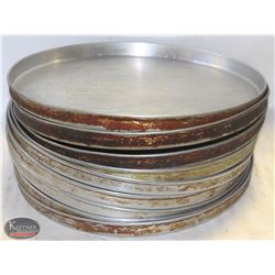 LOT OF 9 ALUMINUM 16" PIZZA PANS