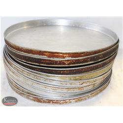 LOT OF 9 ALUMINUM 16" PIZZA PANS