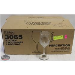 CASE(24) OF NEW 8 OZ WINE GLASSES