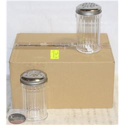 CHEESE OR PEPPER SHAKERS LOT OF 12 NEW