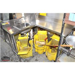 "L" SHAPED STAINLESS STEEL COUNTER W/ HAND SINK