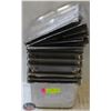 Image 1 : LOT OF SEVEN 1/2 SIZE STAINLESS STEEL WITH LIDS.