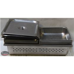 LOT OF 2 FULLSIZE STAINLESS STEEL STEAMER INSERTS