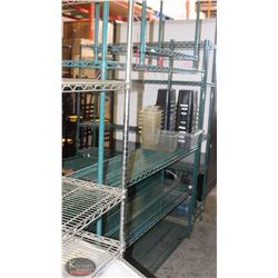 LOT OF 3 METAL GREEN SHELVES