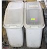 Image 1 : LOT OF 2 RUBBERMAID ROLLING DRY INGREDIENT BINS