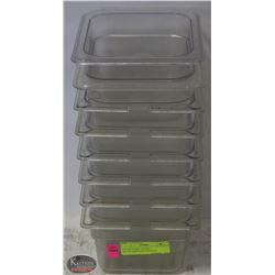 LOT OF EIGHT 1/6 SIZE POLYCARBONATE INSERTS