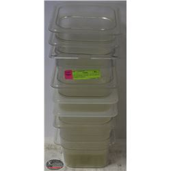 LOT OF EIGHT 1/6 SIZE  POLYCARB & PLASTIC INSERTS