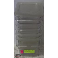 LOT OF SEVEN 1/6 SIZE POLYCARBONATE INSERTS WITH