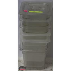 LOT OF SEVEN 1/6 SIZE POLYCARB & PLASTIC INSERTS