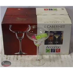 CASE(6) 14-3/4" OZ. CABERNET MARGARITA GLASSES
