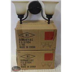 3 NEW DUAL-BULB LIGHT FIXTURES