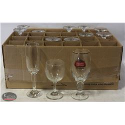 LOT OF ASSORTED WINE & BRANDY GLASSES
