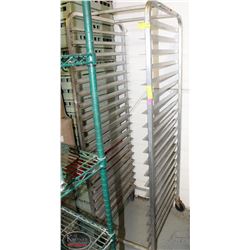 20 TIER COMMERCIAL ALUMINUM BUN RACK