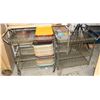 Image 1 : LOT OF 2 COMMERCIAL CHROME WIRE CARTS
