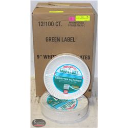 BOX OF 9" WHITE PAPER PLATES