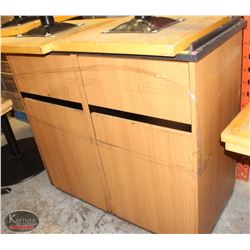 COMMERCIAL 2 DOOR, 2 BIN GARBAGE BIN
