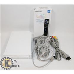 NINTENDO WII WITH POWER CABLE, AV HOOKUP, MEMOREX