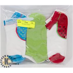 9PK LADIES ANKLE SOCKS.