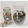 Image 1 : 2 JARS FULL OF JEWELRY