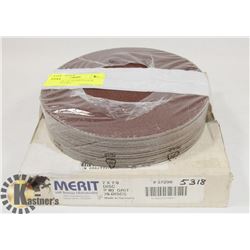 2 PACKS OF 7 X 7/8 FIBER BACK DISCS- 1 -50 GRIT,